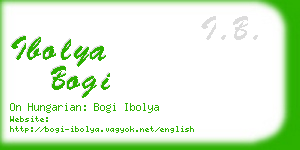 ibolya bogi business card
